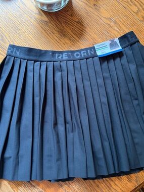 Tretorn Black Pleated Athletic Skort with Branded Waistband